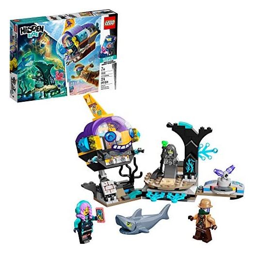 LEGO Hidden Side J.B.’s Submarine 70433, Augmented Reality (AR) Ghost Toy, Featuring a Submarine, App-Driven Ghost-Hunting Kit, Includes 3 Minifigures and a Shark Figure (224 Pieces)
