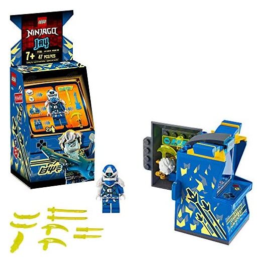 LEGO NINJAGO Jay Avatar - Arcade Pod 71715 Mini Arcade Machine Building Kit, New 2020 (47 Pieces)