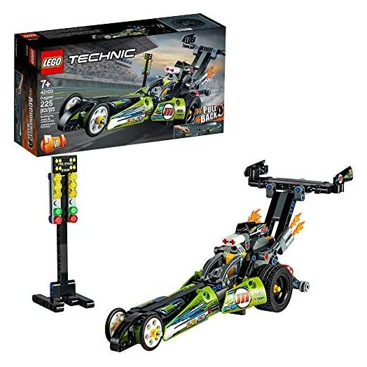 LEGO Technic Dragster 42103 Pull-Back Racing Toy Building Kit (225 Pieces)