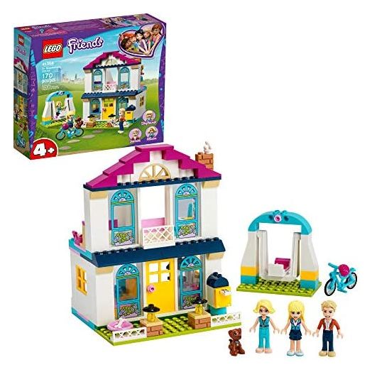 LEGO Friends 4+ Stephanie’s House 41398 Mini-Doll’s House, Lets Kids Role-Play Family Life Friends Stephanie, Alicia and James (170 Pieces)