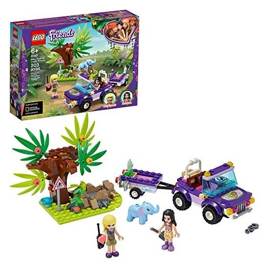 LEGO Friends Baby Elephant Jungle Rescue 41421 Adventure Building Kit; Animal Rescue Playset That Comes with a Toy Truck and Trailer, Plus Friends Emma and Stephanie (203 Pieces)
