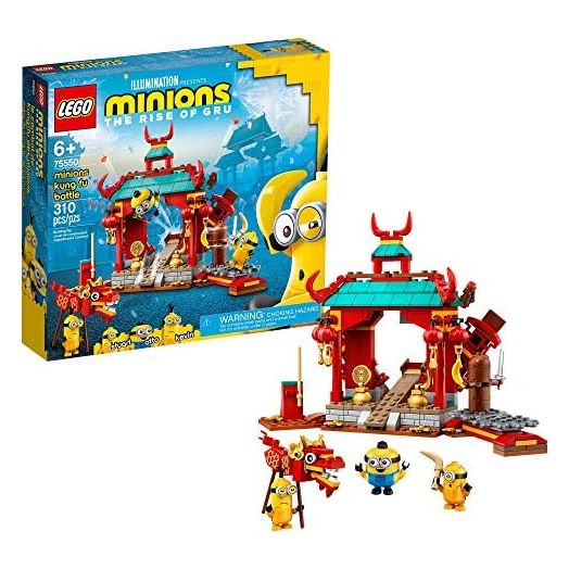 LEGO Minions: The Rise of Gru: Minions Kung Fu Battle (75550) Toy Temple Building Set for Kids, a Great Present for Kids Who Love Minions, Kevin and Stuart Minion Toy Figures (310 Pieces)