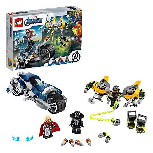 LEGO Marvel Avengers Speeder Bike Attack 76142 Black Panther and Thor Buildable Superhero Toy, Great Gift for Kids, New 2020 (226 Pieces)