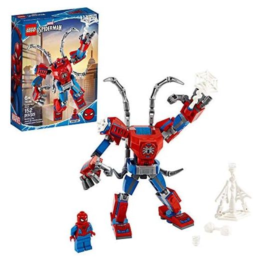 LEGO Marvel Spider-Man: Spider-Man Mech 76146 Kids' Superhero Building Toy, Playset with Mech and Minifigure (152 Pieces)
