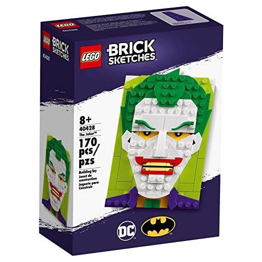 Building Kit Lego Brick Sketches: The Joker - 170 Piece Building Set - Lego,40428,Ages 8+