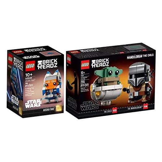 Lego Star Wars Ahsoka Tano (40539) + Mandalorian & Child (75317) Brickheadz Exclusive Bundle