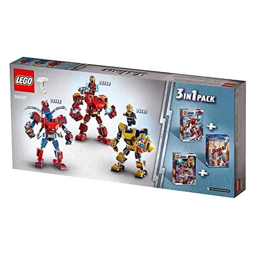 Lego Super Heroes Tri-Pack 3 Sets Included: Iron Man, Thanos, & Spider-Man (66635)