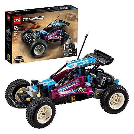 LEGO Technic Off-Road Buggy 42124 Model Building Kit; App-Controlled Retro RC Buggy Toy for Kids, New 2021 (374 Pieces)