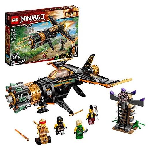 LEGO NINJAGO Legacy Boulder Blaster 71736 Airplane Toy Featuring Collectible Figurines, New 2021 (449 Pieces)