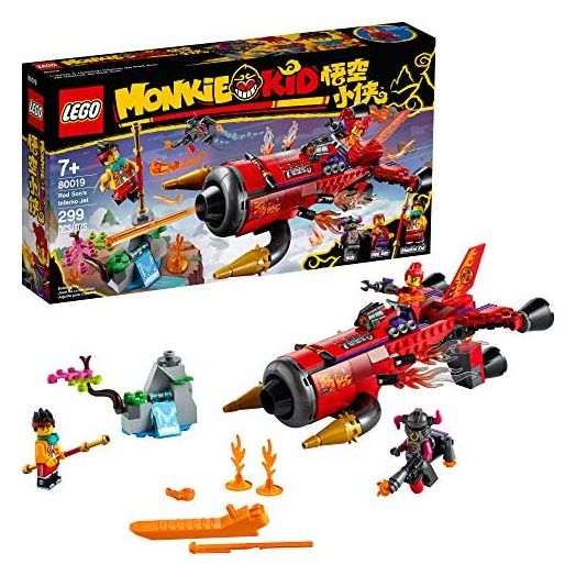 LEGO Monkie Kid Red Son’s Inferno Jet 80019 Building Kit (299 Pieces)