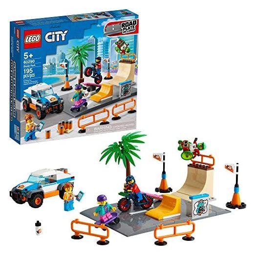 LEGO City Skate Park 60290 Building Kit; Cool Building Toy for Kids, New 2021 (195 Pieces)