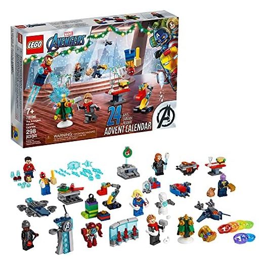LEGO Marvel The Avengers Advent Calendar 76196 Building Kit, an Awesome Gift for Fans of Super Hero Building Toys; New 2021 (298 Pieces)