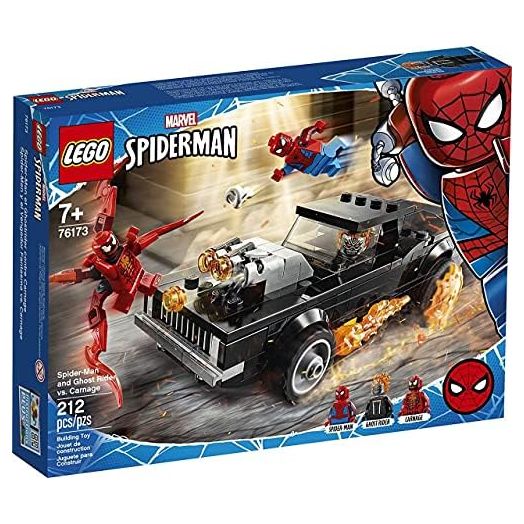 LEGO Marvel Spider-Man: Spider-Man and Ghost Rider vs. Carnage 76173 Collectible Building Toy for Kids, New 2021 (212 Pieces), Multicolor