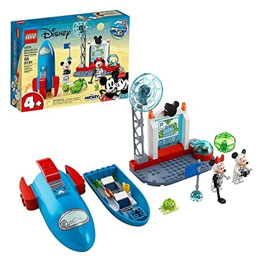 LEGO Disney Mickey and Friends Mickey Mouse & Minnie Mouse’s Space Rocket 10774 Building Kit; A Cool Set for Kids; New 2021 (88 Pieces)