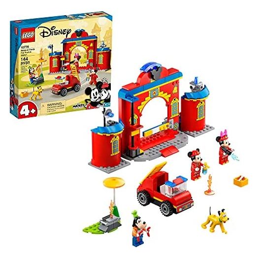 LEGO Disney Mickey and Friends – Mickey & Friends Fire Truck & Station 10776 Building Kit; Fun Firehouse Play Set; New 2021 (144 Pieces)
