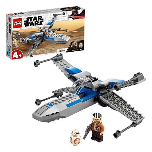 LEGO Star Wars Resistance X-Wing 75297 Building Kit; Awesome Starfighter Building Toy for Kids Aged 4 and Up, Featuring Poe Dameron and BB-8; New 2021 (60 Pieces)