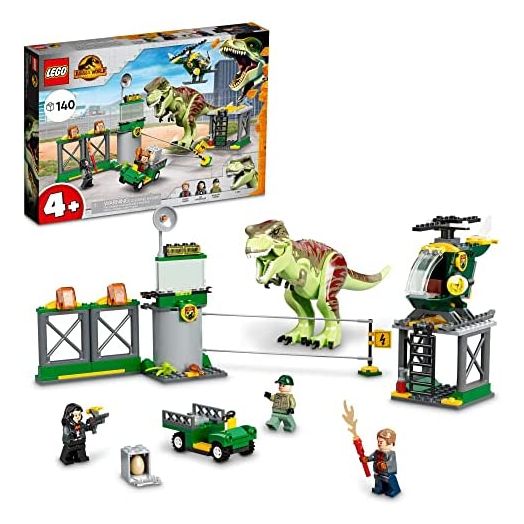 LEGO Jurassic World Dominion T. rex Dinosaur Breakout 76944 Building Toy Set; for Kids Aged 4 and up (140 Pieces)