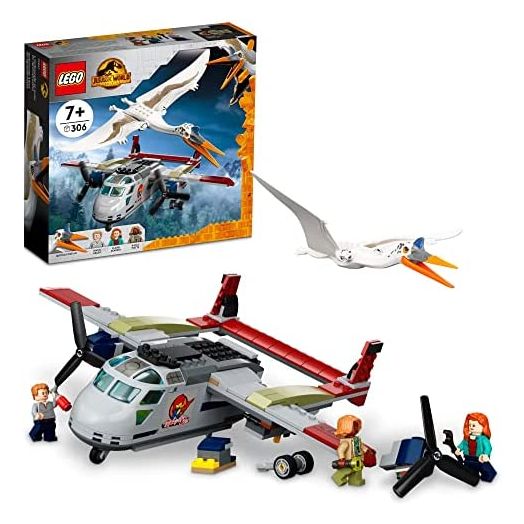 LEGO Jurassic Dominion World Quetzalcoatlus Plane Ambush 76947 Dinosaur Building Toy Set for Kids Aged 7 and up (293 Pieces)