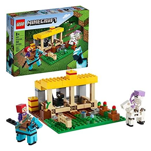 LEGO Minecraft The Horse Stable 21171 Building Kit; Fun Minecraft Farm Toy for Kids, Featuring a Skeleton Horseman; New 2021 (241 Pieces)