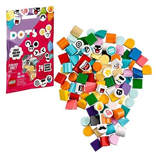 LEGO DOTS Extra DOTS – Series 4 41931 DIY Craft and Collectible Decorations Kit; Creative Fun with Tiles; Perfect for Adding to a Child’s Bracelet Kit or Room Decor, New 2021 (105 Pieces)