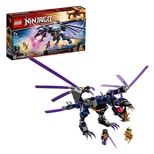 LEGO NINJAGO Legacy Overlord Dragon 71742 Ninja Playset Building Kit Featuring Posable Dragon Toy, New 2021 (372 Pieces)