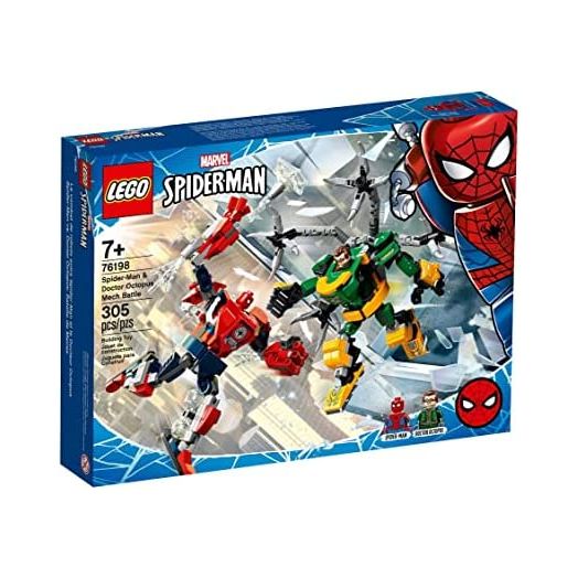 LEGO Marvel Spider-Man: Spider-Man & Doctor Octopus Mech Battle 76198 Building Toy (305 Pieces)