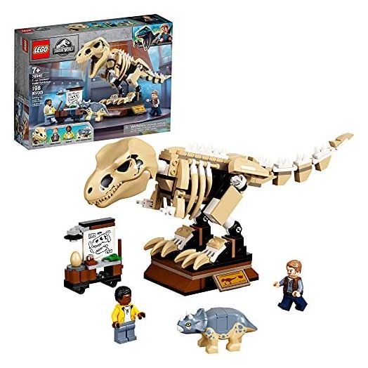 LEGO Jurassic World T. rex Dinosaur Fossil Exhibition 76940 Building Kit; Cool Toy Playset for Kids; New 2021 (198 Pieces)