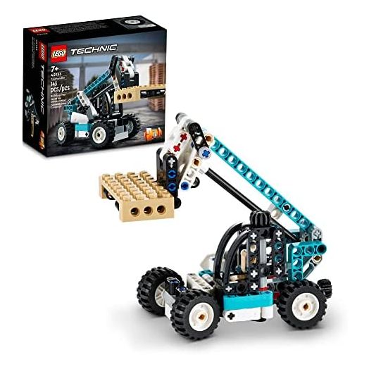 LEGO Technic Telehandler 42133 Model Building Kit; 2-in-1 Toy Designed for Kids Who Love Truck Toys; Rebuilds into a Tow Truck Toy Model; for Ages 7+ (143 Pieces)