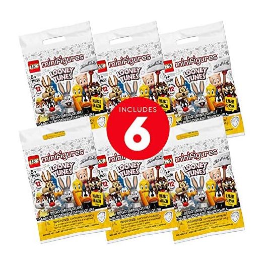 LEGO Minifigures Looney Tunes 66667 Building Kit; Cool Toys to Add Fun Action to Sets; an Awesome Collectible Gift for Looney Tunes Fans or Kids of Any Age, New 2021 (6 Pack)