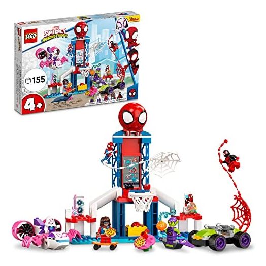 LEGO Marvel Spidey and His Amazing Friends Spider-Man Webquarters Hangout 10784 Building Kit for Ages 4+ (155 Pieces)