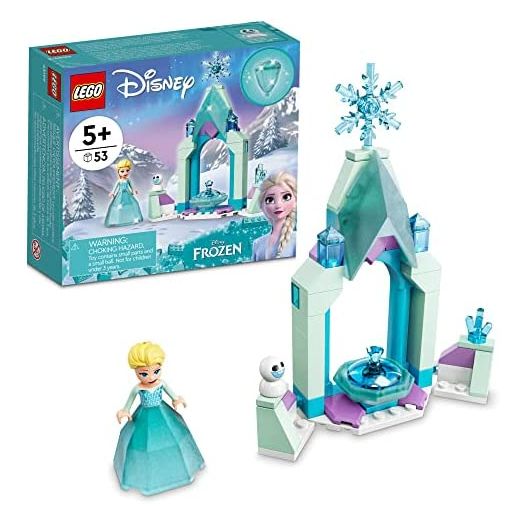 LEGO Disney Elsa’s Castle Courtyard 43199 Building Kit; A Buildable Princess Toy Created for Kids Aged 5+ (53 Pieces)