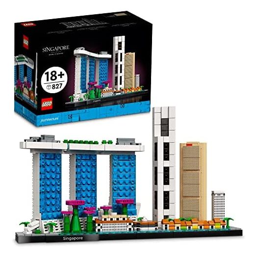 LEGO Architecture Skyline Collection: Singapore 21057 Building Kit; Collectible Display Model for Adults (827 Pieces)