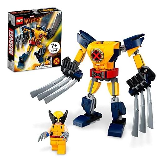 LEGO Marvel Wolverine Mech Armor 76202 Building Kit; Collectible Mech and Minifigure for Wolverine Fans Aged 7+ (141 Pieces)