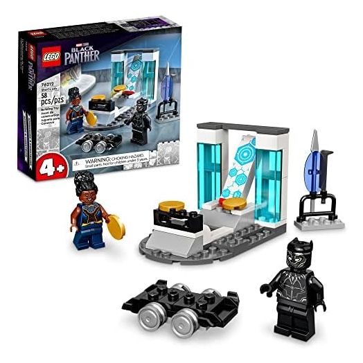 LEGO Marvel Shuri's Lab, 76212 Black Panther Construction Learning Toy with Minifigures, Toys for Kids, Girls and Boys Age 4, Avengers Super Heroes Gifts