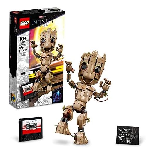 Lego Marvel I am Groot 76217 Building Toy Set - Action Figure from The Guardians of The Galaxy Movies, Baby Groot Model for Play and Display, Great for Kids, Boys, Girls, and Avengers Fans Ages 10+