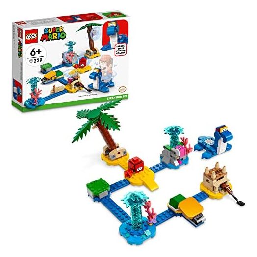 LEGO Super Mario Dorrie’s Beachfront Expansion Set 71398 Building Kit; Collectible Toy for Kids Aged 6 and up (229 Pieces)