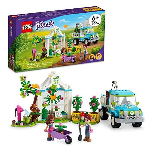 LEGO Friends Tree-Planting Vehicle 41707 Building Kit; with Tree Toys, a Greenhouse and Truck; Gift for Ages 6+ (336 Pieces)