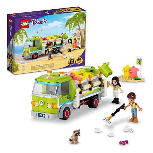 LEGO Friends Recycling Truck Toy 41712 - Set includes Garbage Sorting Bins, Emma and River Mini Dolls, Educational Learning Toys for Kids 6+ Years Old, Great Gift for Boys and Girls