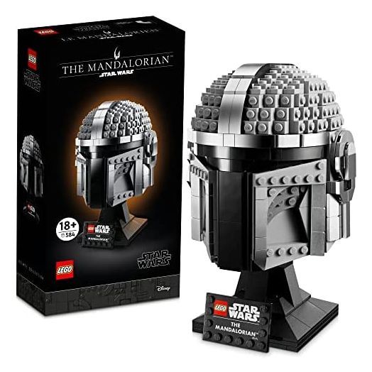 LEGO Star Wars The Mandalorian Helmet 75328 Creative Building Kit for Adults; Collectible Build-and-Display Model; Fun, Birthday Present or Surprise Treat for Fans (584 Pieces)