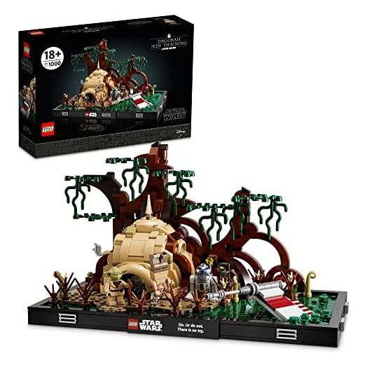 LEGO Star Wars Dagobah Jedi Training Diorama 75330 Building Kit for Adults; Brick-Built Collectible for Display (1,000 Pieces)