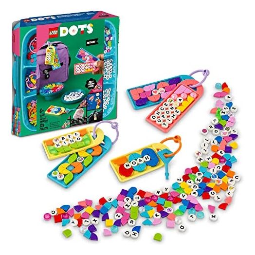 LEGO DOTS Bag Tags Mega Pack – Messaging 41949 DIY Customizable Craft Kit; A Creative Activity Toy for Kids Aged 6+ (228 Pieces)