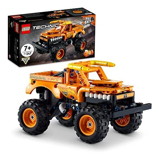 LEGO Technic Monster Jam El Toro Loco 42135 Model Building Kit; A 2-in-1 Pull-Back Toy for Kids Who Love Monster Trucks; Makes A Great Birthday Gift for Monster Truck Fans; for Ages 7+ (247 Pieces)