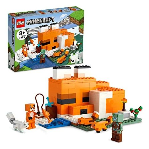 LEGO Minecraft The Fox Lodge 21178 Building Kit and Toy House Playset; Great Gift for Kids and Players Aged 8+ (193 Pieces)
