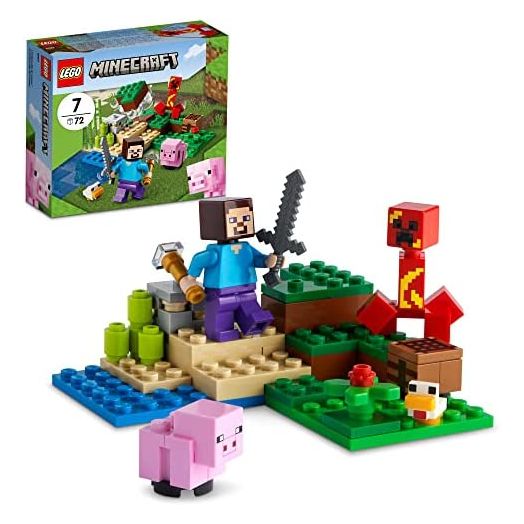 LEGO Minecraft The Creeper Ambush 21177 Building Kit; Gaming Adventure Playset; Fun, Creative Toy for Kids Aged 7+ (72 Pieces)