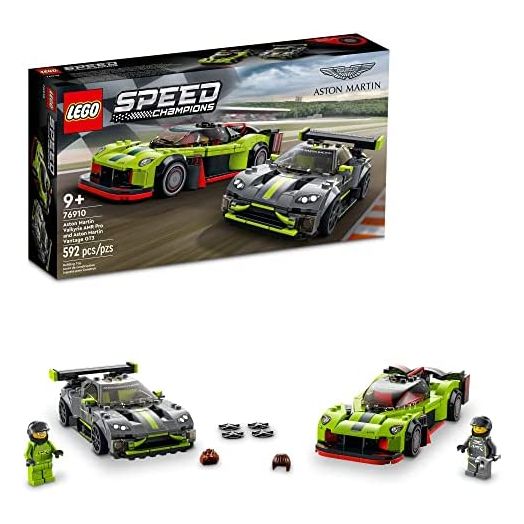LEGO Speed Champions Aston Martin Valkyrie AMR Pro and Aston Martin Vantage GT3 76910 Building Kit for Kids Aged 9+ (592 Pieces)
