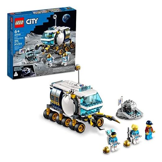LEGO City Lunar Roving Vehicle 60348 Building Kit; Space Toy for Kids Aged 6 and Up; Includes a Planet Rover, Moon Meteorite Setting and 3 Astronaut Minifigures with Accessories (275 Pieces)