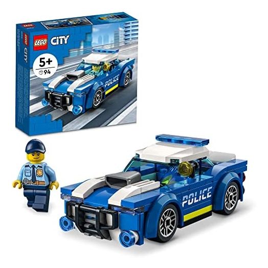 LEGO City Police Car 60312 Building Kit for Kids Aged 5 and Up; Includes a Police Officer Minifigure with a Toy Flashlight and a Police Cap (94 Pieces)