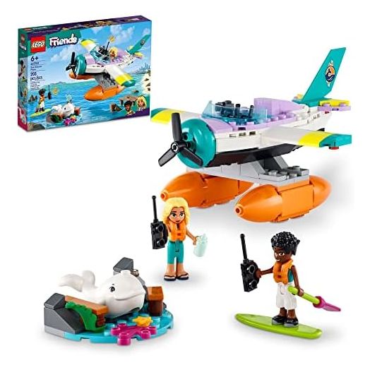 LEGO Friends Sea Rescue Plane 41752 Building Toy, Creative Fun for Girls and Boys Ages 6+, Includes 2 Mini-Dolls and a White Whale Plus Lots of Accessories, A Fun Gift for Kids Who Love Sea Life