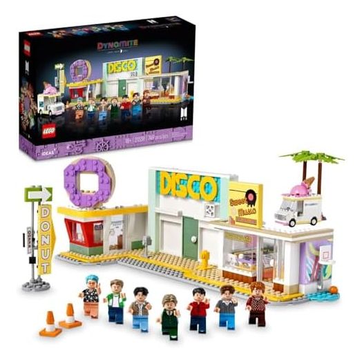 LEGO Ideas BTS Dynamite 21339 Model Kit for Adults, Gift Idea for BTS Fun with 7 Minifigures of The Famous K-pop Band, Features RM, Jin, SUGA, j-Hope, Jimin, V and Jung Kook