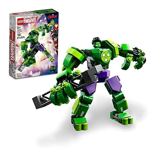 LEGO Marvel Hulk Mech Armor 76241, Avengers Action Figure Set, Collectable Super Hero Buildable Toys for Boys and Girls Ages 6 Plus, Gift Idea